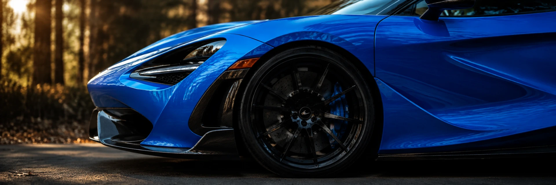Blue McLaren supercar with a paint-corrected, ceramic coated finish after a detail by S&F Detailing